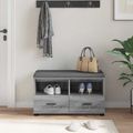 vidaXL Predsieňová lavica Sivá Sonoma 80 x 38 x 46 cm