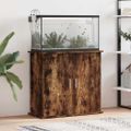 vidaXL Stojan na akvárium dymový dub 81x36x73 cm kompozitné drevo
