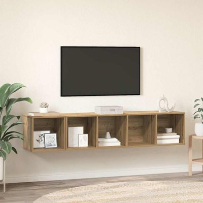 vidaXL Sada televíznych stolíkov 2 pcs Remeselný dub Kompozitné drevo