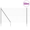 vidaXL Hexagonálny plot s stĺpom 50 x 1,6 m PVC potiahnutá oceľ Sivá