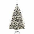 vidaXL Umelý Sklápací Vianočný Stromček 300 LED Zelená a biela 180 cm