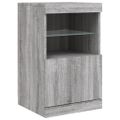 vidaXL Komoda s LED svetlami sivá sonoma 164x37x67 cm