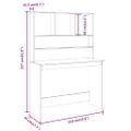 vidaXL Stôl so zásuvkami hnedý dub 110x45x157 cm spracované drevo