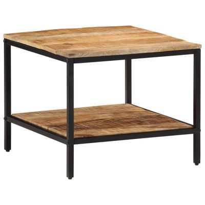 vidaXL Konferenčný stolík 55x55x45 cm, surový mangový masív