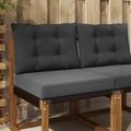vidaXL Vankúš na vonkajšiu pohovku Polyester Antracitová 60 x 50,5 cm