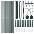 vidaXL Hexagonálny plotový základ 25 x 1 m PVC potiahnutá oceľ