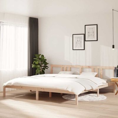vidaXL Posteľný rám bez matraca, drevený masív 200x200 cm