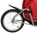 Nákladný vozík za bicykel s jednými kolesom a úložnou taškou