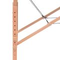 vidaXL Skladací masážny stôl, 4 cm hrubý, 2 podložky, oválny, biely