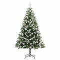 vidaXL Umelý vianočný stromček s umelým snehom 300 LED Teplá biela