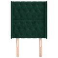 vidaXL Čelo postele so záhybmi tmavosivé 83x16x118/128 cm zamat