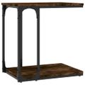 vidaXL Príručný stolík dymový dub 50x35x52 cm spracované drevo