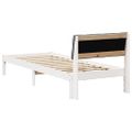 vidaXL Rám postele Biela a svetlosivá 80 x 200 cm Borovicový masív