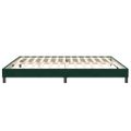 vidaXL Rám postele bez matraca Tmavo zelená 200x220 cm Zamat