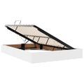 vidaXL Postel s úložným prostorem a matrací Biela 140 x 190 cm