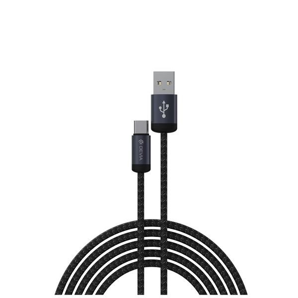 Kábel Devia Gracious EC649 USB - USB-C 1,0 m 2A čierny