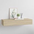 vidaXL Nástenná zásuvková polica dubová 60x23,5x10 cm MDF