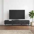vidaXL TV skrinka Čierna 147 x 34,5 x 30 cm Kompozitné drevo