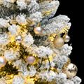 vidaXL Umelý výklopný vianočný stromček 150 LED a sada gúľ 120 cm