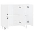 vidaXL Komoda biela 90x34x80 cm kompozitné drevo