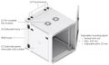 Ubiquiti UniFi 12U Rack Cabinet Wall SW Perforated - Nástěnný rozvaděč, výška 12U, ventilátory, perfor. dveře, dvoudíln