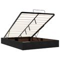 vidaXL Polohovací postel s matrací Čierna 160 x 200 cm Zamat