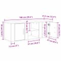 vidaXL TV skrinka 100 x 31,5 x 35 cm Staré drevo Kompozitné drevo