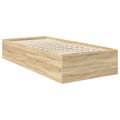 vidaXL Rám postele Sonoma dub 75 x 190 cm Kompozitné drevo