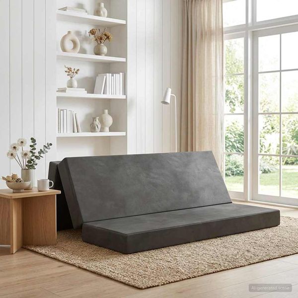 vidaXL Skladacia pohovka na spaní 180 x 67 x 45 cm Tmavosivá