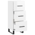 vidaXL Komoda lesklá biela 34,5x34x90 cm spracované drevo