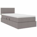 vidaXL Postel s úložným prostorem a matrací Sivohnedá 90 x 200 cm