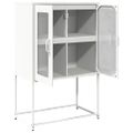 vidaXL Highboard White 68x39x107 cm Oceľ