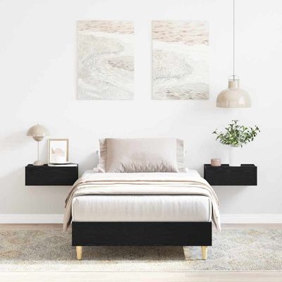 vidaXL Rám postele Čierny dub 203 x 93 x 25 cm Kompozitné drevo