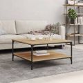 vidaXL Konferenčný stolík dub sonoma 80x80x40 cm kompozitné drevo