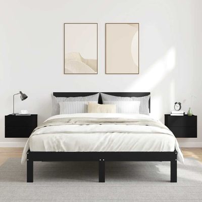 vidaXL Nočné stolíky 2 ks, čierne 40x30x30 cm, kompozitné drevo