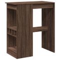 vidaXL Barový stôl s policami hnedý dub 90x47,5x103,5cm kompoz. drevo