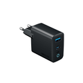 Nabíjačka Forever Vibe-TC45AC GaN PD QC 1x USB-C 1x USB 45W tmavosivá