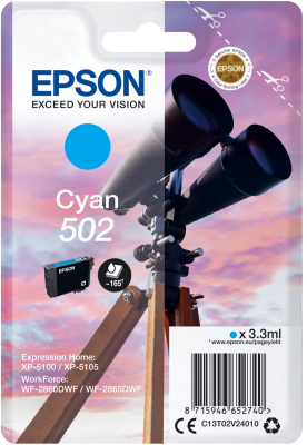 EPSON singlepack,Cyan 502,Ink,štandard