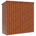 vidaXL Záhradné prístrešky Hnedá 203 x 85,5 x 200 cm Kov