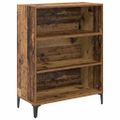 vidaXL Highboard Staré drevo 69,5 x 34 x 180 cm Kompozitné drevo