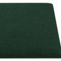 vidaXL Nástenné panely 12 ks tmavozelené 90x15 cm látka 1,62 m²