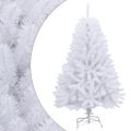 vidaXL Umelý výklopný vianočný stromček so stojanom biely 150 cm