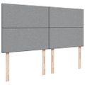 vidaXL Posteľný rám boxsping s matracom bledosivý 200x200 cm látka
