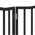 vidaXL Brána pre psa skladacia 2 panely čierna 160 cm topoľové drevo