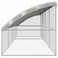 vidaXL Klietka pre sliepky 4 ks Strieborná 800 x 200 x 200 cm