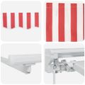 vidaXL Rám markízy Červená a Biela 400 x 200 cm