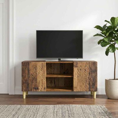 vidaXL TV skrinka 102 x 34,5 x 50 cm Staré drevo Kompozitné drevo