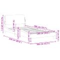 vidaXL Rám postele Dover kapučínový 100x200 cm umelá koža