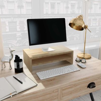 vidaXL Stojan na monitor, dub sonoma 42x24x13 cm, kompozitné drevo