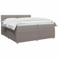 vidaXL Posteľ boxspring s matracom Sivohnedá 200 x 200 cm Látka